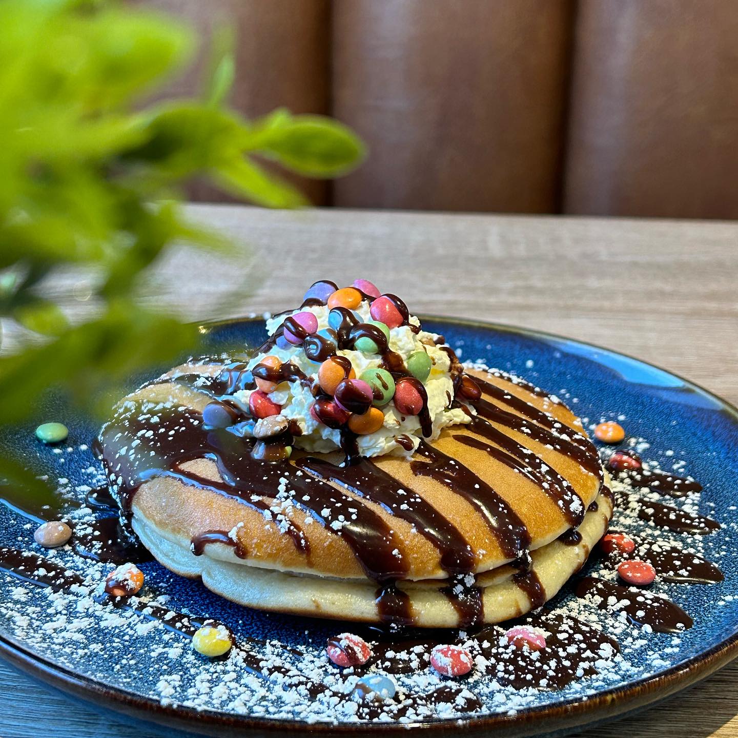 Chocolate Pancakes with Smarties